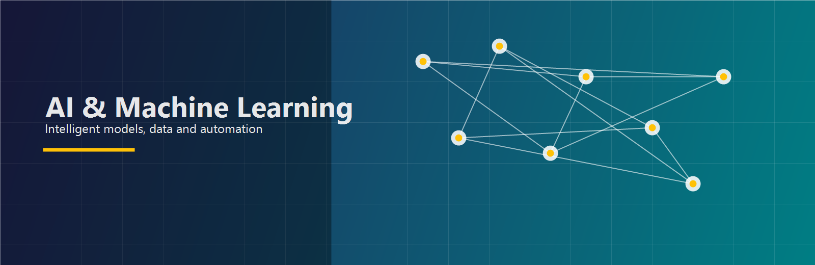 Artificial Intelligence and Machine Learning banner